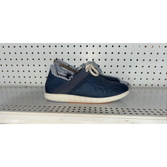 OluKai Mahiki Womens Slip On Shearling Lined Slippers Size 6 Navy Blue - Picture 1 of 9